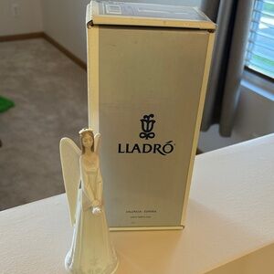 Lladro Angel Figurine in White and Gold